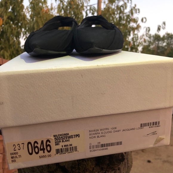 SOLD Balenciaga Knife Georgette Slingback Flats - Picture 5 of 6